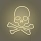 Totenkopf mit gekreuzten Knochen LED-Neonschild für Bar Club