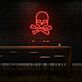 Totenkopf mit gekreuzten Knochen LED-Neonschild für Bar Club