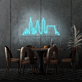 Stadt Skyline LED-Neonschild für Esszimmer und Wohnzimmer