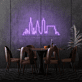 Stadt Skyline LED-Neonschild für Esszimmer und Wohnzimmer
