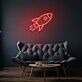 Rakete LED-Neonschild Wohnzimmer Kinderzimmer
