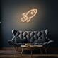 Rakete LED-Neonschild Wohnzimmer Kinderzimmer