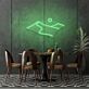 Berglandschaft mit Sonne LED-Neonschild für Wohnzimmer oder Restaurant