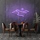 Berglandschaft mit Sonne LED-Neonschild für Wohnzimmer oder Restaurant