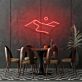 Berglandschaft mit Sonne LED-Neonschild für Wohnzimmer oder Restaurant