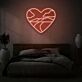 Herz mit Landschaftsmotiv LED-Neonschild Schlafzimmer Wohnzimmer