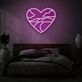 Herz mit Landschaftsmotiv LED-Neonschild Schlafzimmer Wohnzimmer