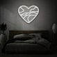 Herz mit Landschaftsmotiv LED-Neonschild Schlafzimmer Wohnzimmer