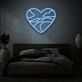 Herz mit Landschaftsmotiv LED-Neonschild Schlafzimmer Wohnzimmer