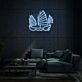 Segelschiff mit traditionellen Segeln LED-Neonschild Wohnzimmer Lounge