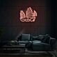 Segelschiff mit traditionellen Segeln LED-Neonschild Wohnzimmer Lounge