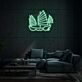 Segelschiff mit traditionellen Segeln LED-Neonschild Wohnzimmer Lounge