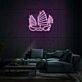 Segelschiff mit traditionellen Segeln LED-Neonschild Wohnzimmer Lounge