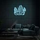 Segelschiff mit traditionellen Segeln LED-Neonschild Wohnzimmer Lounge