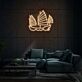 Segelschiff mit traditionellen Segeln LED-Neonschild Wohnzimmer Lounge
