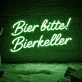 Bier bitte! Bierkeller LED-Neonschild für Bar und Kneipe