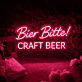 Bier Bitte! CRAFT BEER LED-Neonschild für Bar und Pub