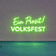 Ein Prosit! VOLKSFEST LED-Neonschild für Volksfest Biergarten