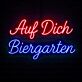 Auf Dich Biergarten LED-Neonschild für Biergarten Bar
