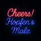 Cheers! Hopfen & Malz LED-Neonschild für Bar und Brauerei