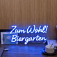 Zum Wohl! Biergarten LED-Neonschild für Biergarten und Bar