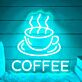 Kaffeetasse LED Neonschild für Café und Küche