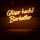 Gläser hoch! Bierkeller LED-Neonschild für Bar Kneipe