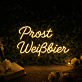 Prost Weißbier Neon Schild für Bar und Kneipe
