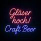 Gläser hoch! Craft Beer LED-Neonschild für Bar Brauerei