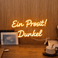 Ein Prosit! Dunkel LED-Neonschild für Bar Brauerei