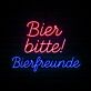 Bier bitte! Bierfreunde LED-Neonschild für Bar und Party