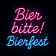 Bier bitte! Bierfest LED-Neonschild für Bar und Festival