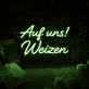 Auf uns! Weizen LED-Neonschild für Bar Brauerei