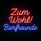 Zum Wohl! Bierfreunde LED-Neonschild für Bar und Party