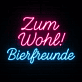 Zum Wohl! Bierfreunde LED-Neonschild für Bar und Party