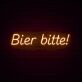 Bier bitte! LED-Neonschild für Bar und Kneipe