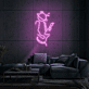 Gitarrist mit Planetenkopf als LED-Neonschild