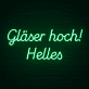 Gläser hoch! Helles LED-Neonschild für Bar Brauerei