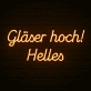 Gläser hoch! Helles LED-Neonschild für Bar Brauerei