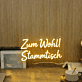 Zum Wohl! Stammtisch LED-Neonschild für Bar und Wohnzimmer