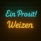 Ein Prosit! Weizen LED-Neonschild für Bar Brauerei