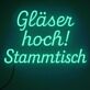 Gläser hoch! Stammtisch LED-Neonschild für Bar Kneipe