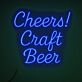 Cheers! Craft Beer LED-Neonschild für Bar und Pub
