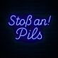 Stoß an! Pils LED-Neonschild für Bar Kneipe
