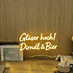 Gläser hoch! Dirndl & Bier LED-Neonschild für Bar und Oktoberfest