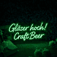 Gläser hoch! Craft Beer LED-Neonschild für Bar und Pub
