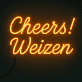 Cheers! Weizen LED-Neonschild für Bar Kneipe