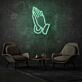 betende Hände LED-Neonschild Wohnzimmer Lounge