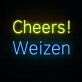 Cheers! Weizen LED-Neonschild für Bar und Brauerei