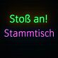Stoß an! Stammtisch LED-Neonschild für Bar und Kneipe